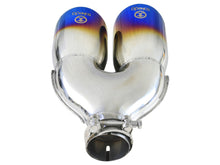 画像をギャラリービューアに読み込む, aFe Takeda 2.5in 304 Stainless Steel Clamp-on Exhaust Tip Passenger Side 2.5in Inlet 4inDual - Blue