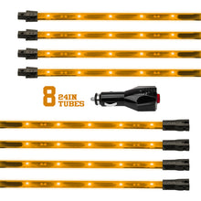 画像をギャラリービューアに読み込む, XK Glow Tube Single Color Underglow LED Accent Light Car/Truck Kit Amber - 8x24In
