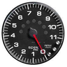 画像をギャラリービューアに読み込む, Autometer Spek-Pro Gauge Tachometer 5in 11K Rpm W/Shift Light &amp; Peak Mem Black/Black
