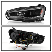 画像をギャラリービューアに読み込む, Spyder 08-17 Mitsubishi Lancer EVO 10 Projector Headlights - Black (PRO-YD-ML08V2SI-SEQ-BK)