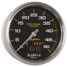 画像をギャラリービューアに読み込む, Autometer Speedometer Gauge 5 inch 50MPH GPS Marine Carbon Fiber