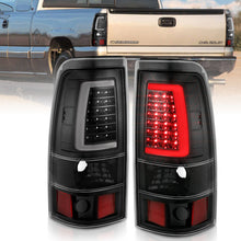画像をギャラリービューアに読み込む, ANZO 2003-2006 Chevy Silverado 1500 LED Taillights Plank Style Black w/Clear Lens