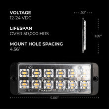 画像をギャラリービューアに読み込む, Putco Stinger PRO 12 5in LED Lighthead - (Amber/White)