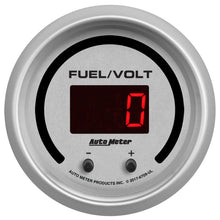 画像をギャラリービューアに読み込む, Autometer 52.4mm Silver Switchable 0-100 Fuel Level/8-18V Voltmeter Ultra-Lite Elite Digital Gauge