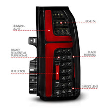 画像をギャラリービューアに読み込む, ANZO 15-20 Chevrolet Tahoe Sequential LED Tube Taillights Black