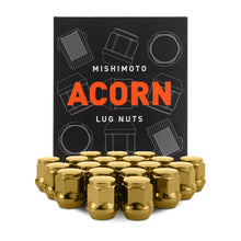 画像をギャラリービューアに読み込む, Mishimoto Steel Acorn Lug Nuts M12 x 1.5 - 20pc Set - Gold