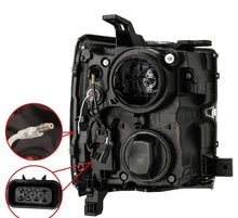 画像をギャラリービューアに読み込む, AlphaRex 15-19 Chevy Silverado 2500/3500 LUXX-Series Proj. Headlights Blk w/Actv SeqSig &amp; SBDRL