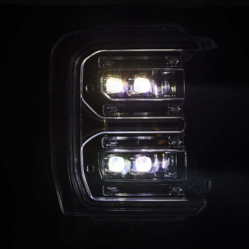 AlphaRex 23-26 Ford F-250 SD NOVA LED Proj Headlights Alpha Blk w/Activ Light/Seq Signal/Switchback
