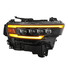 画像をギャラリービューアに読み込む, AlphaRex 25-26 Dodge Ram 1500 NOVA LED Proj Headlights- Black w/Activ Lit/ Seq Signal/Switchbk DRL