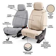画像をギャラリービューアに読み込む, Covercraft 23-26 Ford F250-F550 SD Leatherette PrecisionFit Custom 2nd Row Seat Covers - Med Grey