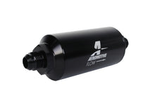 画像をギャラリービューアに読み込む, Aeromotive In-Line Filter - (AN -8 Male) 40 Micron Stainless Mesh Element Bright Dip Black Finish