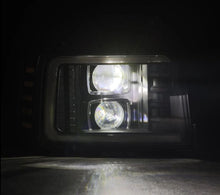 画像をギャラリービューアに読み込む, AlphaRex 92-96 Ford F-Series/Bronco PRO-Series Proj Headlight Blk w/Seq. Sig &amp; DRL