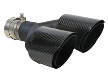 画像をギャラリービューアに読み込む, aFe Takeda 2.5in 304 Stainless Steel Clamp-on Exhaust Tip Driver side 2.5in Inlet 4in Dual-Carbon