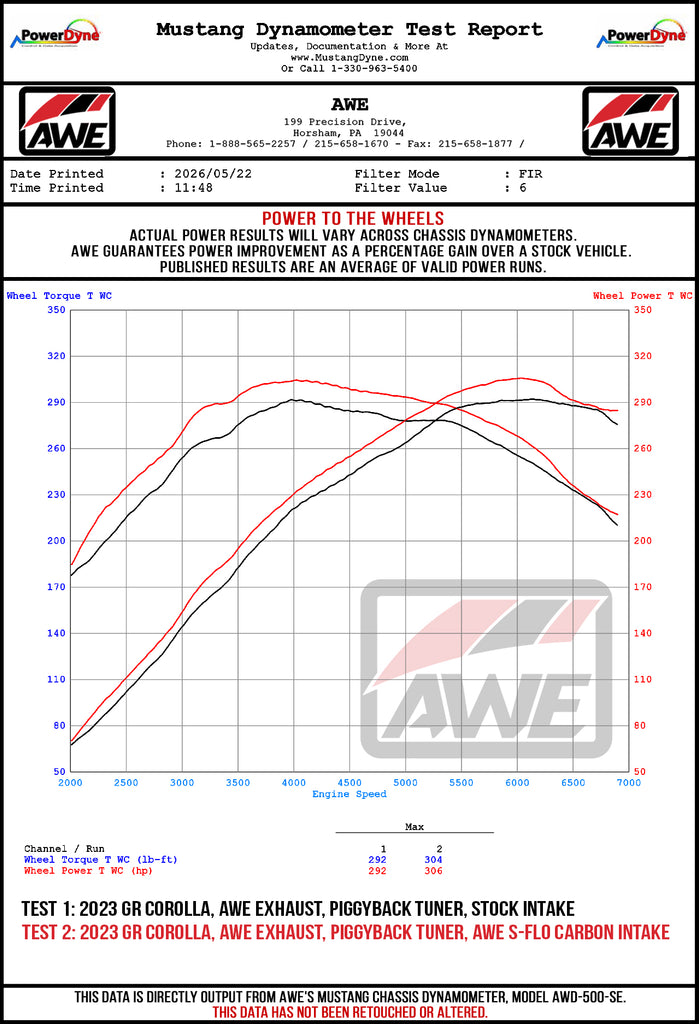 AWE Tuning 23-24 Toyota GR Corolla S-FLO Carbon Fiber Intake
