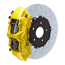 画像をギャラリービューアに読み込む, Brembo 08-10 Challenger w/V8 (Excl AWD/SRT-8) Fr GT BBK 6Pis Cast 380x34 2pc Rtr Slot Type3-Yellow