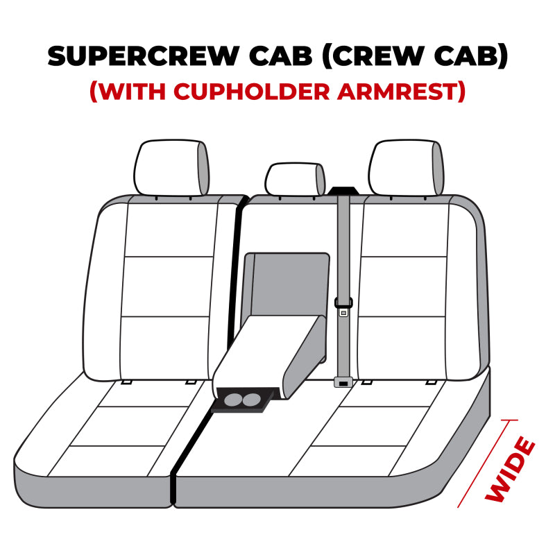 Covercraft 19-20 Ford F-250/ Carhartt SeatSaver Custom Second Row Seat Covers - Gravel