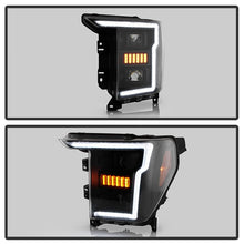 画像をギャラリービューアに読み込む, Spyder Signature 20-21 Ford F150(Halogen Model) Proj. Headlights - Black(PRO-YD-FF15021HALSI-SEQ-BK)