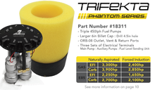 画像をギャラリービューアに読み込む, Aeromotive Fuel Pump - Phantom Trifekta Universal In-Tank - 450lph - 6-10in Depth