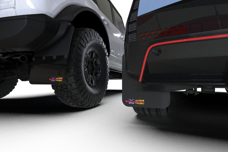 Rally Armor 21-25 Ford Bronco RB-PL Running Board-Plastic Rear Bumper Black Mud Flap BCE Pink Logo