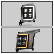 画像をギャラリービューアに読み込む, Spyder Apex 15-20 GMC Yukon High-Power LED Module Headlights - Black (PRO-YD-GY15HALAP-SBSEQ-BK)