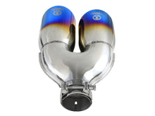 画像をギャラリービューアに読み込む, aFe Takeda 2.5in 304 Stainless Steel Clamp-on Exhaust Tip Driver Side 2.5in Inlet 4inDual-Blue Flame