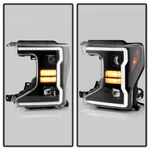 画像をギャラリービューアに読み込む, Spyder Signature 20-22 Ford F250/F350 (Halogen) Proj. Headlights - Black (PRO-YD-FS20HALSI-SEQ-BK)