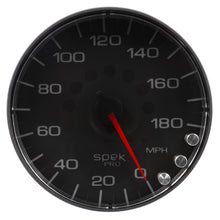 画像をギャラリービューアに読み込む, Autometer Spek-Pro Gauge Speedometer 5in 180 Mph Elec. Programmable Black/Black