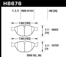画像をギャラリービューアに読み込む, Hawk 08-10 BMW M6 Base 5.0L HPS 5.0 Front Brake Pads