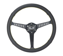 画像をギャラリービューアに読み込む, NRG Reinforced Steering Wheel (380mm/1in. Deep) Perforated Leather and Yellow Stitching