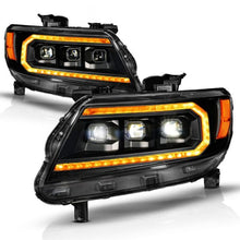 画像をギャラリービューアに読み込む, ANZO 15-22 Chevy Colorado Full LED Headlights w/ Initiation (Amber DRL) - Black