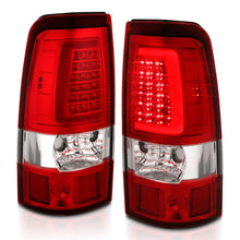画像をギャラリービューアに読み込む, ANZO 2003-2006 Chevy Silverado 1500 LED Taillights Plank Style Chrome With Red/Clear Lens