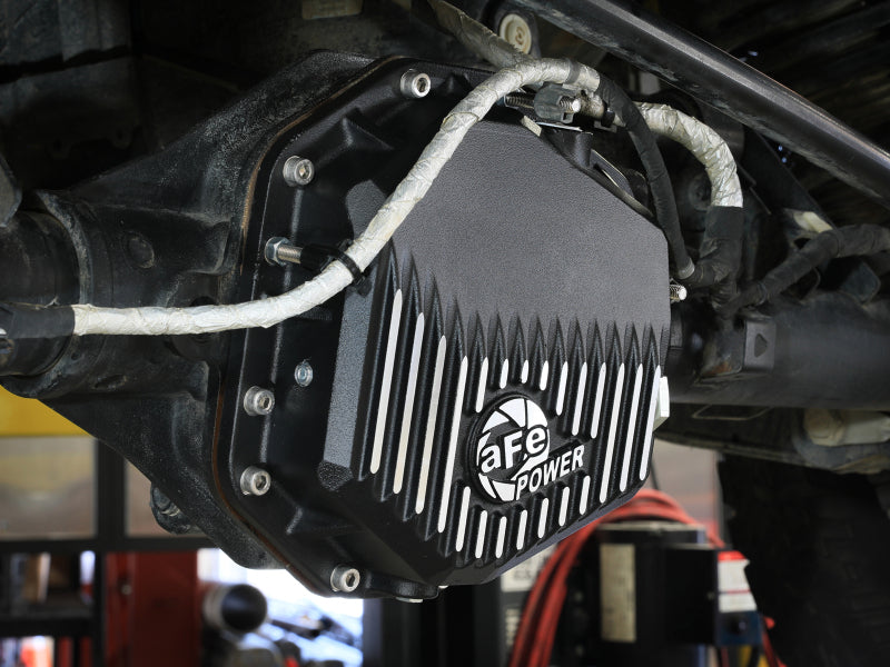 aFe Ford Bronco Raptor 22-25 V6-3.0L POWER Pro Series Rear Differential Cover Black w/ Machined Fins
