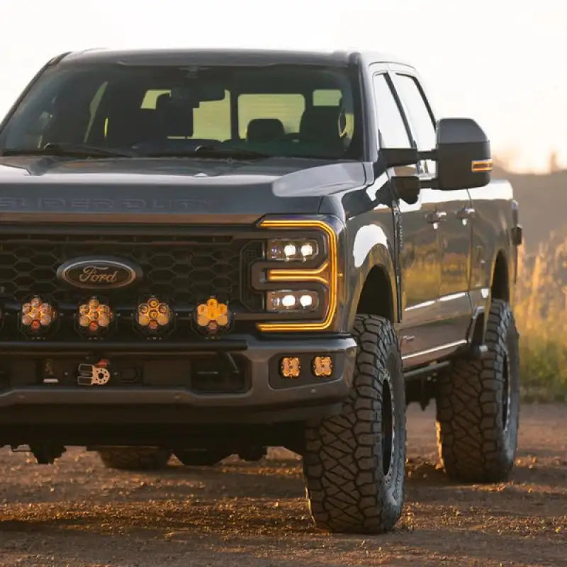AlphaRex 23-26 Ford F-250 SD NOVA LED Proj Headlights Alpha Blk w/Activ Light/Seq Signal/Switchback