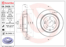 画像をギャラリービューアに読み込む, Brembo OE 16-21 Hyundai Tucson/17-22 Kia Sportage UV Coated Brake Disc - Rear