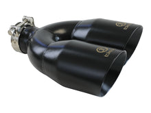 画像をギャラリービューアに読み込む, aFe Takeda 2.5in 304 Stainless Steel Clamp-on Exhaust Tip Passenger Side 2.5in Inlet 4inDual - Black