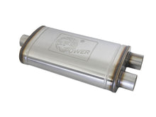 画像をギャラリービューアに読み込む, aFe MACH Force-Xp Muffler 3 IN ID Center/Dual-Outlet x 11 IN W x 6 IN H x 22 IN L - Oval Body