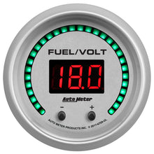 画像をギャラリービューアに読み込む, Autometer 52.4mm Silver Switchable 0-100 Fuel Level/8-18V Voltmeter Ultra-Lite Elite Digital Gauge