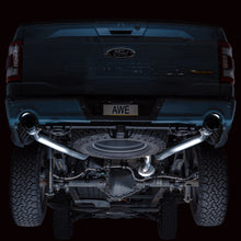 画像をギャラリービューアに読み込む, AWE Tuning 2021+ Ford F-150 Tremor (w/ Bumper Cutouts) 0FG Resonated Cat-Back - Diamond Black Tips