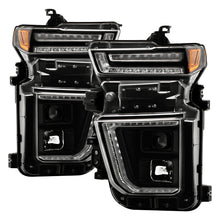 画像をギャラリービューアに読み込む, Spyder 20-23 Chevy Silverado 2500/3500 Proj Headlights - LED DRL - Black PRO-YD-CSHD20SI-SEQ-BK
