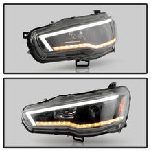 画像をギャラリービューアに読み込む, Spyder 08-17 Mitsubishi Lancer EVO 10 Projector Headlights - Black (PRO-YD-ML08V2SI-SEQ-BK)