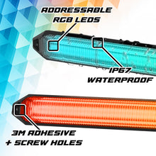 画像をギャラリービューアに読み込む, XK Glow 9in XKmax DRL Truck Grill Flexible Light App Cntl Bar 2pc