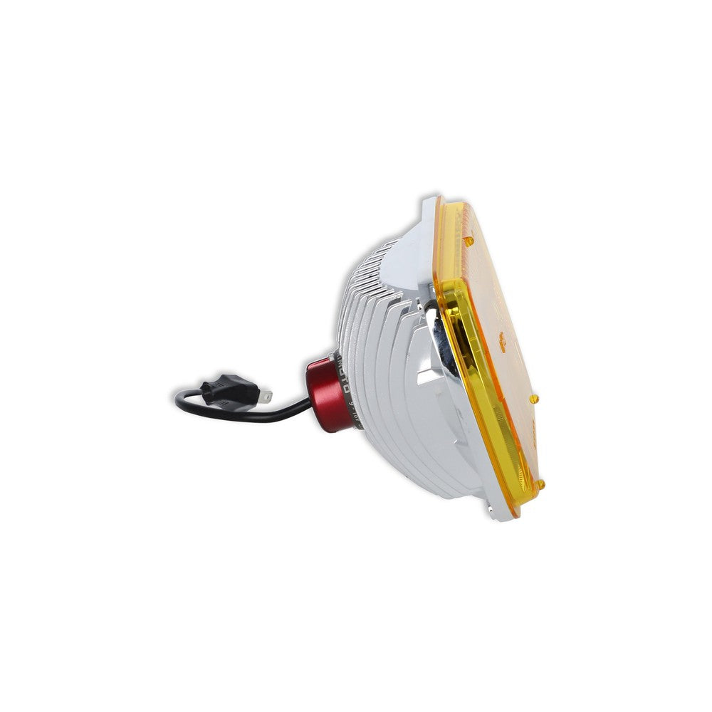 Holley RetroBright LED Forward Facing Light - Yellow Lens - 5 in. x 7 in. Rectangle