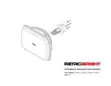 画像をギャラリービューアに読み込む, Holley RetroBright LED Forward Facing Light - Yellow Lens - 5 in. x 7 in. Rectangle