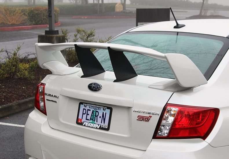 PERRIN 11-14 Subaru STI Wing Stabilizer - Black (Sedan Only)