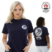 画像をギャラリービューアに読み込む, R70 オフィシャルTシャツ アメリカン レトロモダン USルート70 ネイビー メンズ