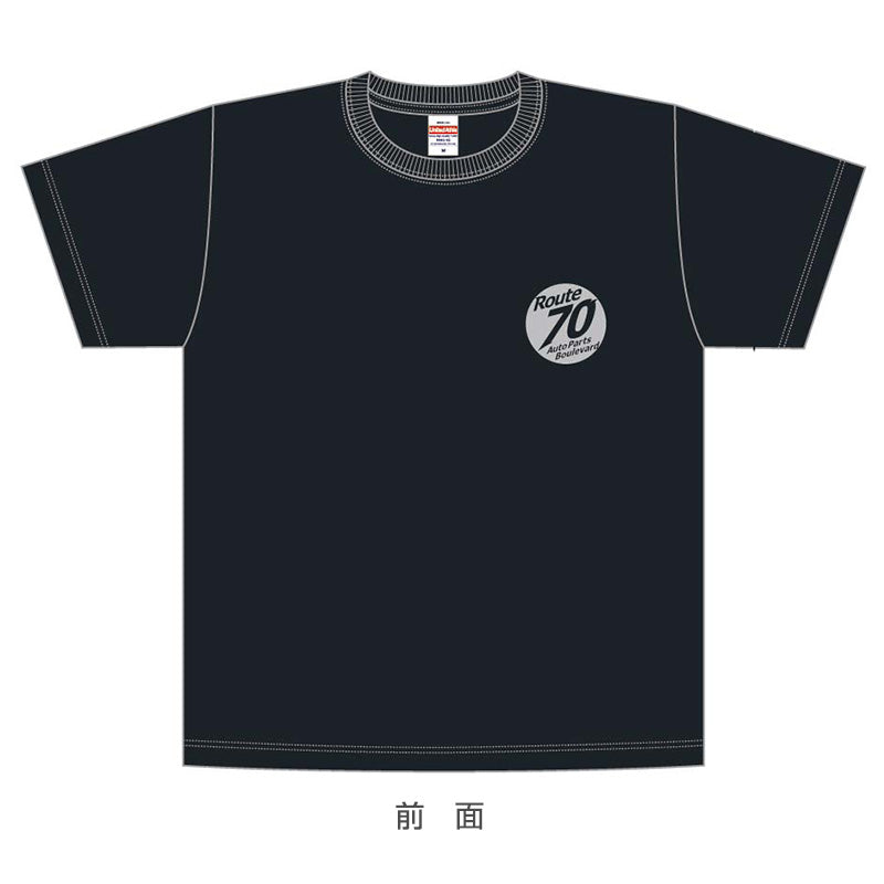 R70 オフィシャルTシャツ アメリカン レトロモダン USルート70 ネイビー メンズ