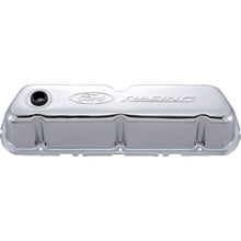 画像をギャラリービューアに読み込む, Ford Racing Embosses Logo Stamped Steel Valve Cover Chrome
