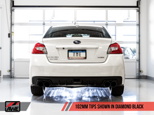 画像をギャラリービューアに読み込む, AWE Tuning Subaru WRX/STI VA/GV Sedan Track Edition Exhaust - Diamond Black Tips (102mm)