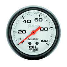 画像をギャラリービューアに読み込む, Autometer Phantom 66.7mm 0-100 PSI Mechanical Oil Pressure Gauge