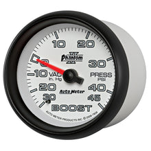 画像をギャラリービューアに読み込む, Autometer Phantom II 2-5/8in 30INHG-45PSI Phantom Mechanical Boost/Vacuum Gauge
